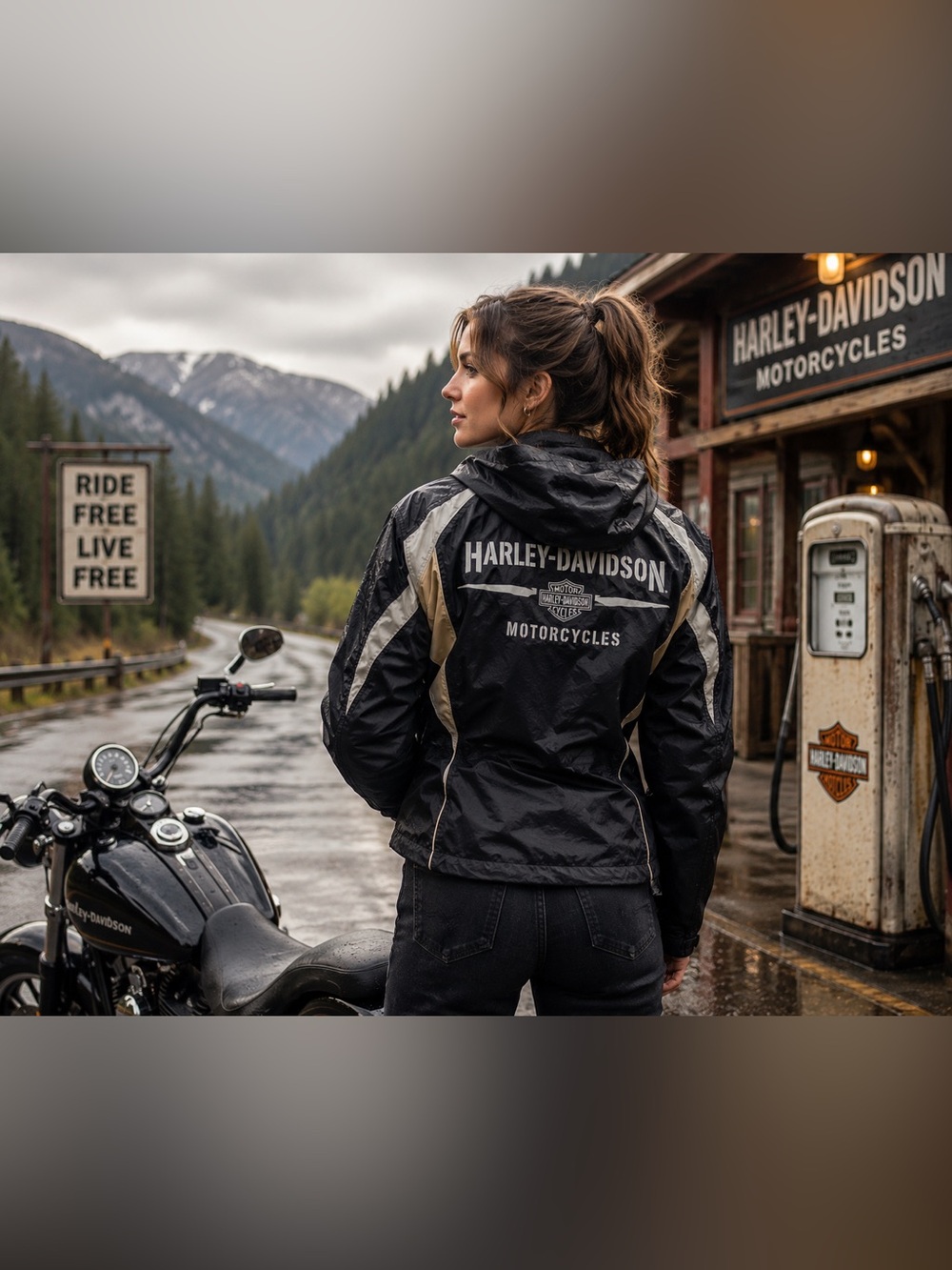 Harley-Davidson 2003 Anniversary Edition Reflective Rain Jacket Coat | Hooded